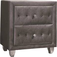 Polyester Bedside Tables Coaster Deanna Grey Bedside Table 18x26"