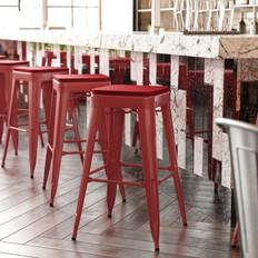 Resin outdoor bar stools Flash Furniture Kai Commercial Grade Bar Stool