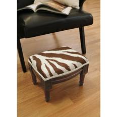 Brown Foot Stools Bed Bath & Beyond 123 Creations Chocolate Zebra Print Foot Stool