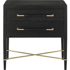 Black Bedside Tables Currey and Company Audrina Rustic Lodge Bedside Table