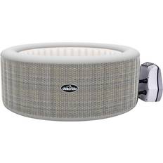 Dellonda Uppblåsbart spabad 4-6 Person Inflatable Hot Tub Spa with Smart Pump Rattan Effect