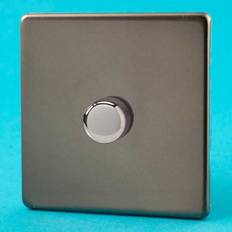 Grey Wall Dimmers Varilight Slate Grey Single 2 Way Dimmer Switch