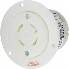 Power Consumption Meters HUBBELL HBL2716 30A Flanged Twist-Lock Receptacle 3P 4W 125/250VAC