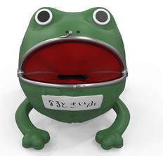 Grey Piggy Banks Kid's Room Gama-chan Replica Frog Coin Bank Gray/Green/Red