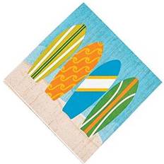 Birthdays Paper Napkins Fun Express Surf's up beverage napkins party supplies 16 pieces