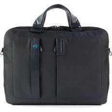 Detachable Shoulder Strap - Leather Computer Bags Piquadro Bag p16 folder two handles blue ca3347p16-chevblu