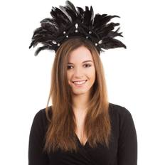 Carnival Accessories Fancy Dress Bristol Novelty Black Feather Carnival Headdress