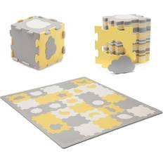 Accesorios de rompecabezas Kinderkraft Alfombra de puzzle LUNO SHAPES, amarilla