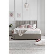 Time4Sleep Elegance Champagne Upholstered Double Drawer Frame