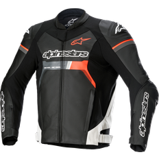 Alpinestars leather jacket Alpinestars GP Force Leather Jacket - Black/White/Red Fluo