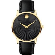 Men Wrist Watches on sale Movado Museum Classic Swiss Black Leather 40mm Black Black