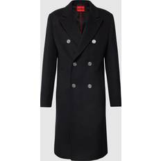 HUGO BOSS Frakker HUGO BOSS Miroy Wool Double Breasted Coat Black