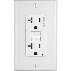 Electrical Outlets Leviton SmartlockPro AFCI/GFCI Outlet 20A 125V 2Pole White Duplex