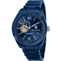 Maserati Traguardo Ceramic Open Heart Blue Automatic Diver's R8823150002 200M Watch