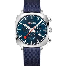 Mondaine Uhren Mondaine squar chrono blau msl.41440.ld.set saphirglas, wechse