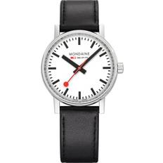 Mondaine Män Analog Schweizisk Kvartsurverk Klocka Med Vegansk Druvläder Armband MSE.35110.LBV