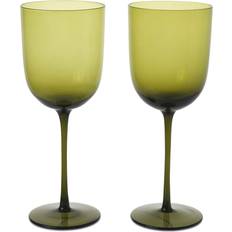 Verde Copas de Vino Ferm Living Host Rotweinglas 2er Set - Moosgrün/BxHxT 23x25.5x8.5 cm/36 cl Copa de Vino