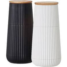 Adhoc MP150 Scape Salt and Pepper Set in Relief Design Black Spice Mill