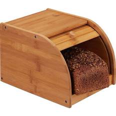 Bamboo Bin Rolling Front Lid 18x20x27 cm Natural