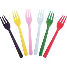 Multicolore Fourchettes Rice Fourchettes Pack de 6 Fourchette à Gâteau 6pcs