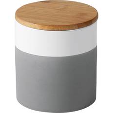 Céramique Boîtes de Cuisine Wenko Rangement En Céramique "Malta" Gris/Blanc - 0,45 L Boîte de Cuisine