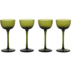 Verde Bicchieri Ferm Living Host Liqueur Glasses Set of 4 Moss Green 30x15x5.6 cm Bicchiere