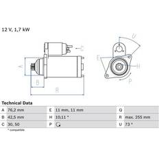 Bosch 12v 30 Bosch Starter Motor 2028 12V