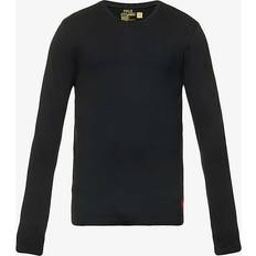 Polo Ralph Lauren Mens Black Long-sleeved Slim-fit Stretch-jersey T-shirt