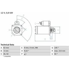 Zündteile reduziert Bosch starter 0 986 generalüberholt