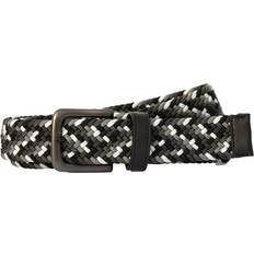 Nike Black Belts Nike Stretch Woven Belt, Men's, Medium, Black/Grey Black/Grey