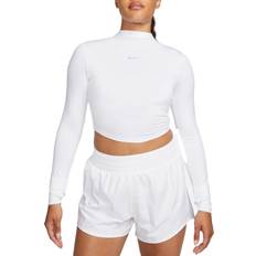 Long T-shirts Nike Dri-fit One Luxe Mock Neck Crop Top