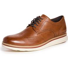 Brown - Men Ballerinas Cole Haan Original Grand Energy Meridian Short Wingtip Oxfords