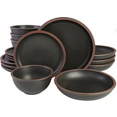 Black Dinner Sets Gibson Elite Lagos Coupe Dinner Set 16