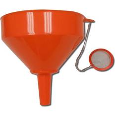 Funnels King Kooker 8 Plastic Cooking Oil with Attached Reusable Stainless Steel Mesh Filter Funnel