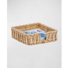 Natale Portatovaglioli Juliska Provence Rattan Whitewash Luncheon Napkin Holder Portatovaglioli