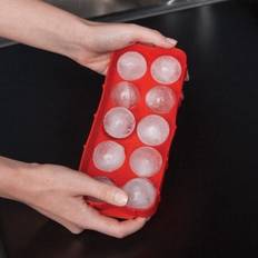 Red Ice Cube Trays HIC Cannon Ball Ice Cube Tray