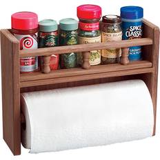 Especieros Whitecap 62446 Teak Spice Rack with Paper Towel Holder