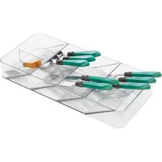 Transparent Cutlery Trays mDesign Wide Kitchen In-Drawer Organizer Box Cutlery Tray