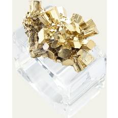 KIM SEYBERT of 4 Golden "Geode" Napkin Ring