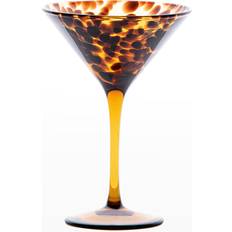 Negro Vasos de cóctel Juliska Puro Tortoiseshell Martini Glass Vaso de cóctel