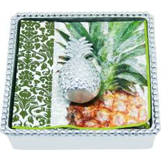 Green Napkin Holder Mariposa Palmy Nights Pineapple Beaded Napkin Holder