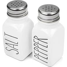 Home Farmhouse Ceramic Salt Pepper Shakers Spice Mill