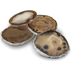 Brown Coasters Smoke/Silver Lumino 4-Piece Set Coaster