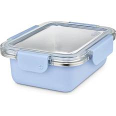 Ello Stainless Steel Rectangle Storage Meal Prep 4 Cup Dusty Blue Food Container