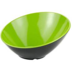 Melamine Soup Bowls GET B-788-G/BK Black Slanted Catering Soup Bowl