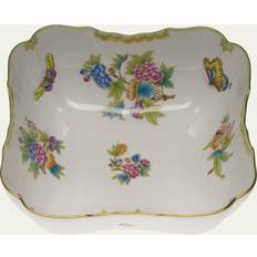 Verde Insalatiere Herend Square Porcelain Salad Bowl Insalatiera