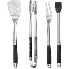 Pure Grill 4Pc BBQ Utensil Grilling Tool Barbecue Cutlery