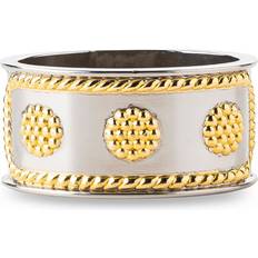 Acciaio inossidabile Portatovaglioli Juliska Berry & Thread Silver/Gold Tone Napkin Ring Portatovagliolo