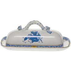 Bouquet Blue Butter Dish