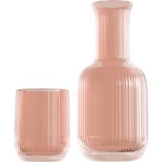 Pink Water Carafes American Atelier Bedside with Tumbler/Lid Blush Water Carafe